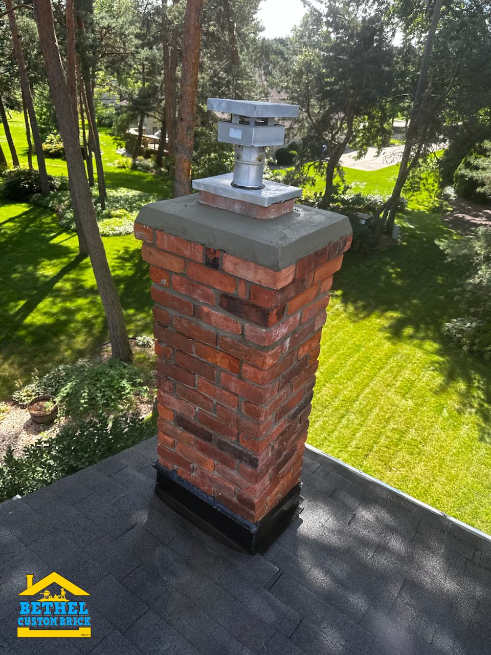 Chimney rebuild with new crown