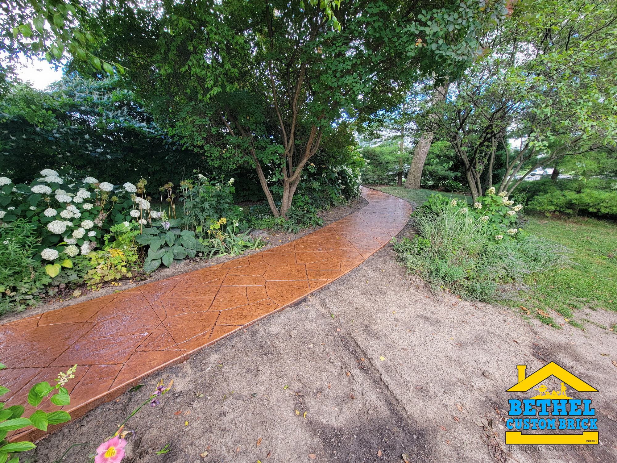 Formed & Stamped Concrete Walkway