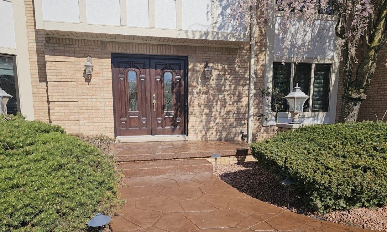 Stamped Concrete Porch and Walkway