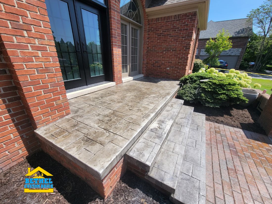 Stamped Aggregate Concrete Porch