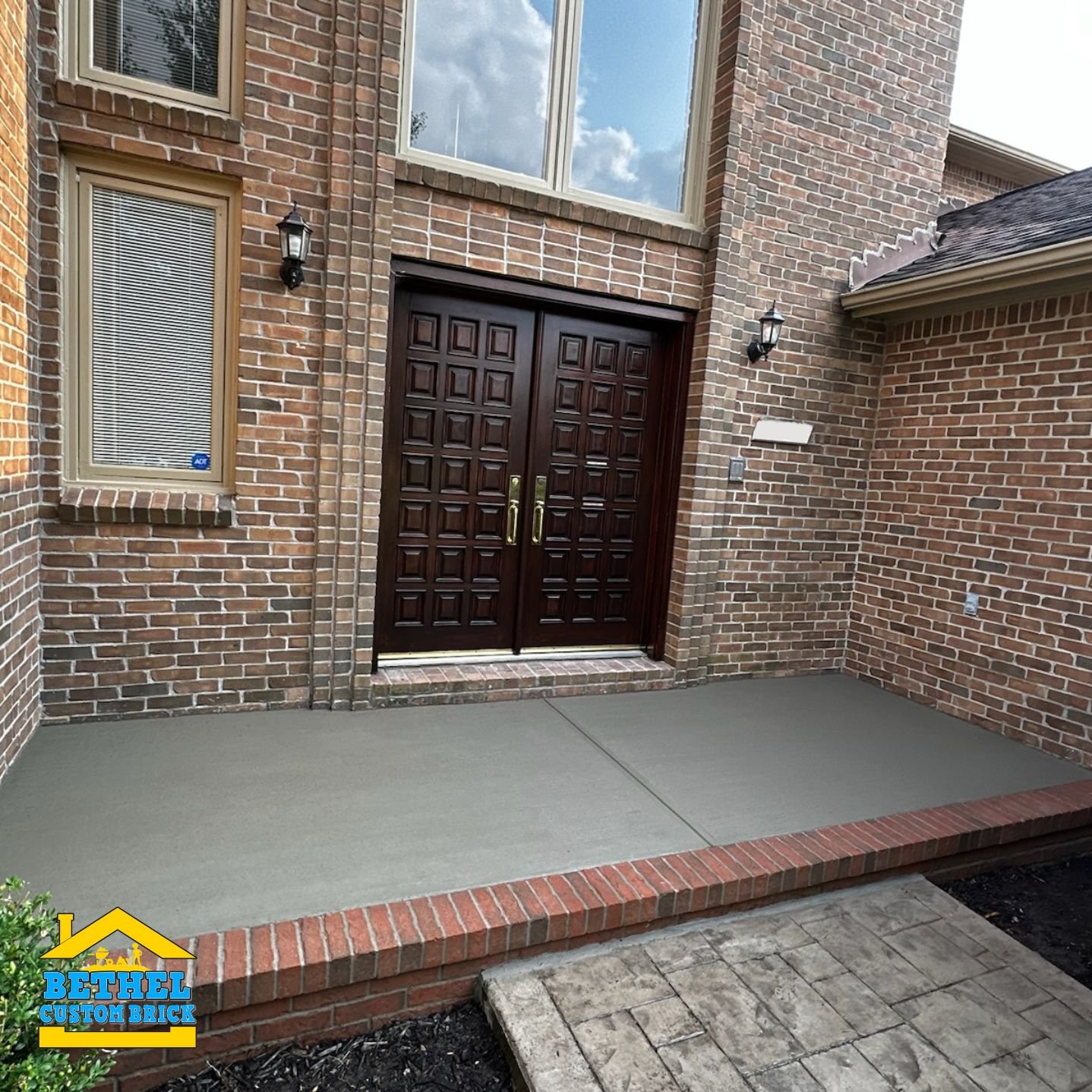 Rebuild with stamped walkway