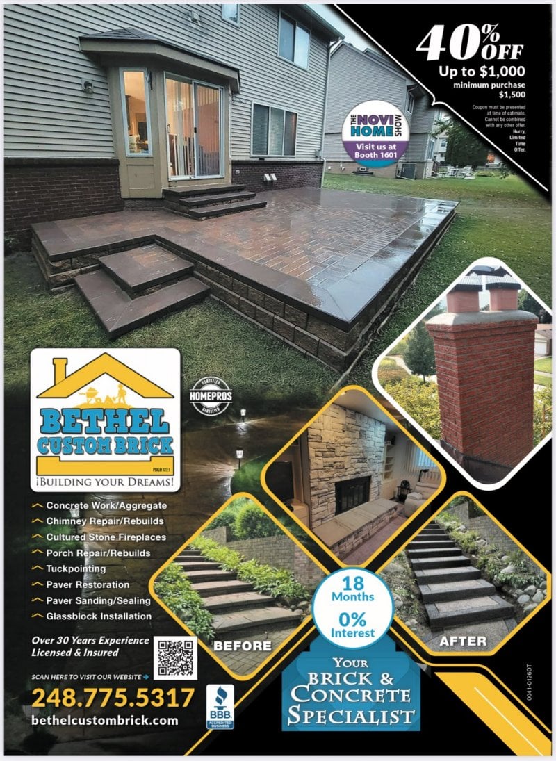 Special 2026 pricing and great deals at bethel custom brick